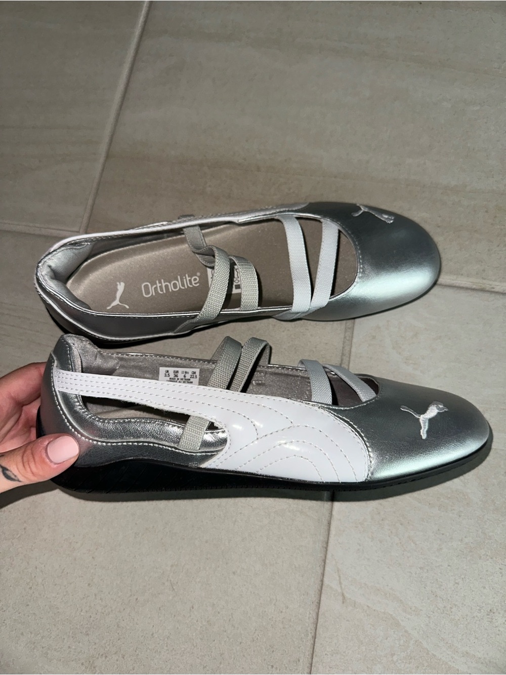 Puma Silver Ballet Flat